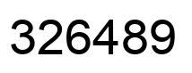 Number 326489 black image