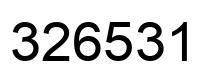 Number 326531 black image