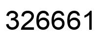 Number 326661 black image