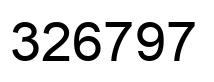 Number 326797 black image