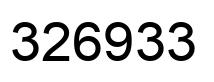 Number 326933 black image