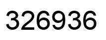 Number 326936 black image