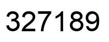 Number 327189 black image