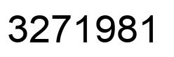 Number 3271981 black image