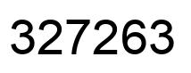 Number 327263 black image