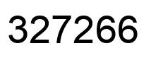 Number 327266 black image