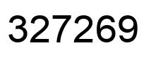 Number 327269 black image
