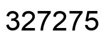Number 327275 black image