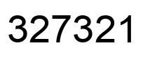 Number 327321 black image