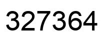 Number 327364 black image