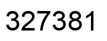 Number 327381 black image