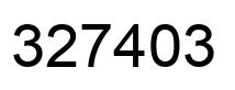 Number 327403 black image
