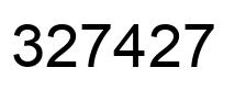 Number 327427 black image