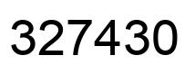 Number 327430 black image