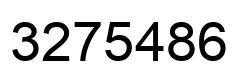 Number 3275486 black image