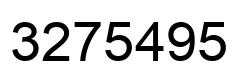 Number 3275495 black image