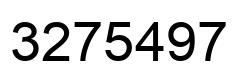 Number 3275497 black image