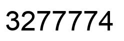 Number 3277774 black image
