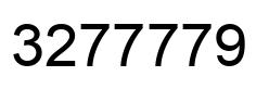 Number 3277779 black image