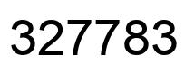 Number 327783 black image