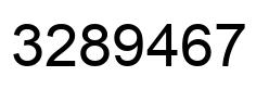 Number 3289467 black image