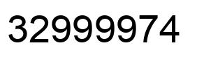 Number 32999974 black image