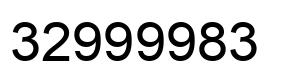 Number 32999983 black image