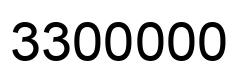 Number 3300000 black image