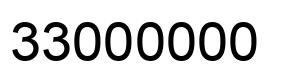 Number 33000000 black image