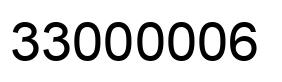 Number 33000006 black image