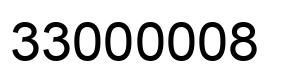 Number 33000008 black image