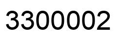 Number 3300002 black image
