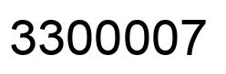 Número 3300007 imagen negro