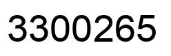 Número 3300265 imagen negro