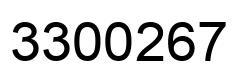 Número 3300267 imagen negro