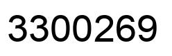 Número 3300269 imagen negro
