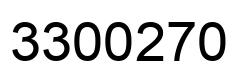 Number 3300270 black image