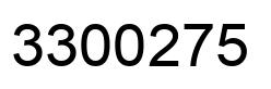 Number 3300275 black image