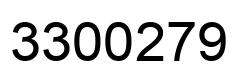 Number 3300279 black image