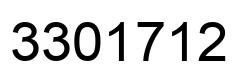 Number 3301712 black image