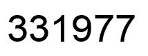 Number 331977 black image