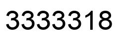 Number 3333318 black image