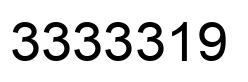 Number 3333319 black image