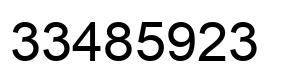 Number 33485923 black image