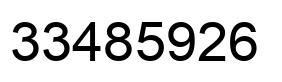 Number 33485926 black image