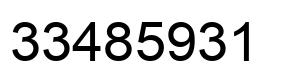 Number 33485931 black image