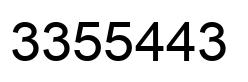 Número 3355443 imagen negro
