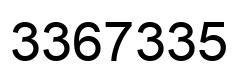 Number 3367335 black image