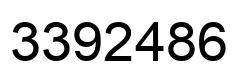 Number 3392486 black image