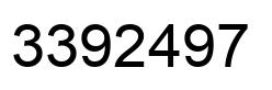 Number 3392497 black image